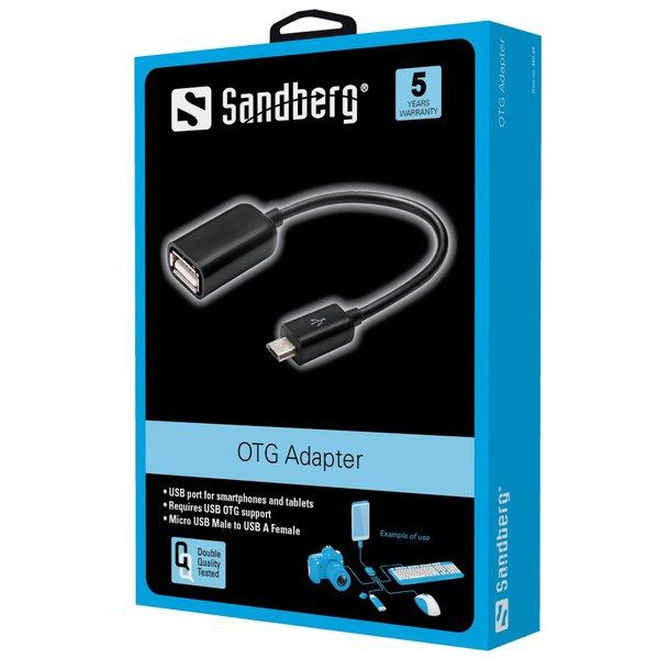 Sandberg  OTG Adapter MicroUSB M - USB F 