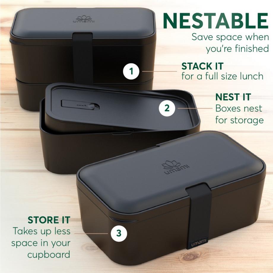 Umami Bento Box Nestable L Bois de rose noir  