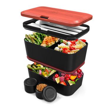 Bento Box Nestable L Rosewood Black