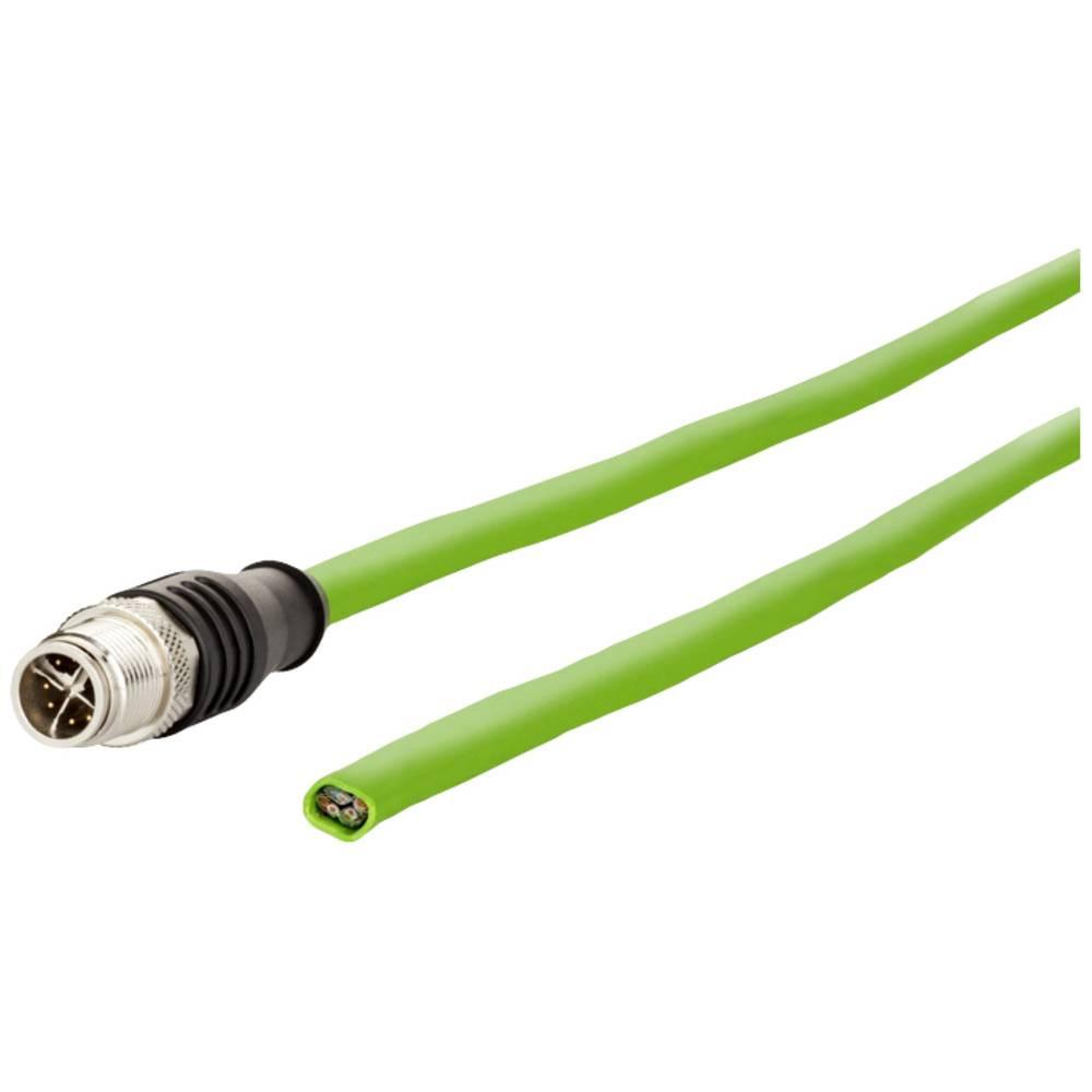 Image of M12 Industrial Ethernet Leitung, X-kodiert, 2.0 m, M12 Stecker gerade - freies Leitungsende, PUR