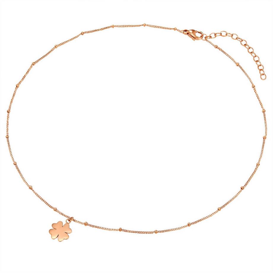 Lulu & Jane  Kette mit Anhänger Edelstahl roségold 