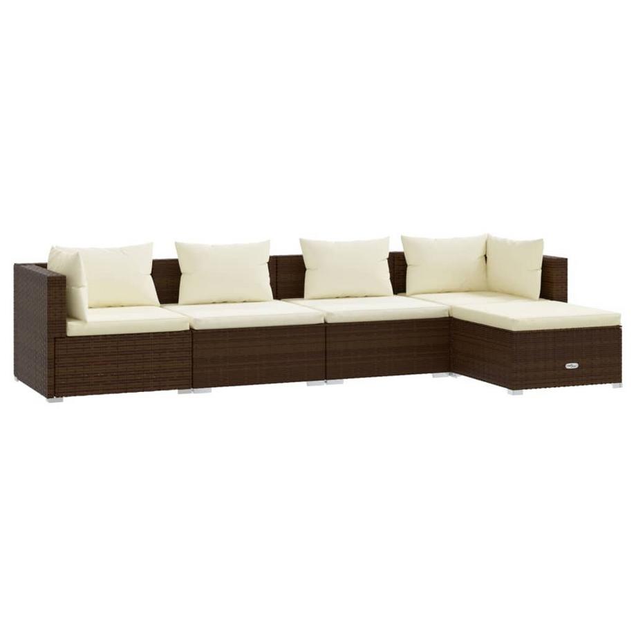 VidaXL set lounge giardino Polirattan  