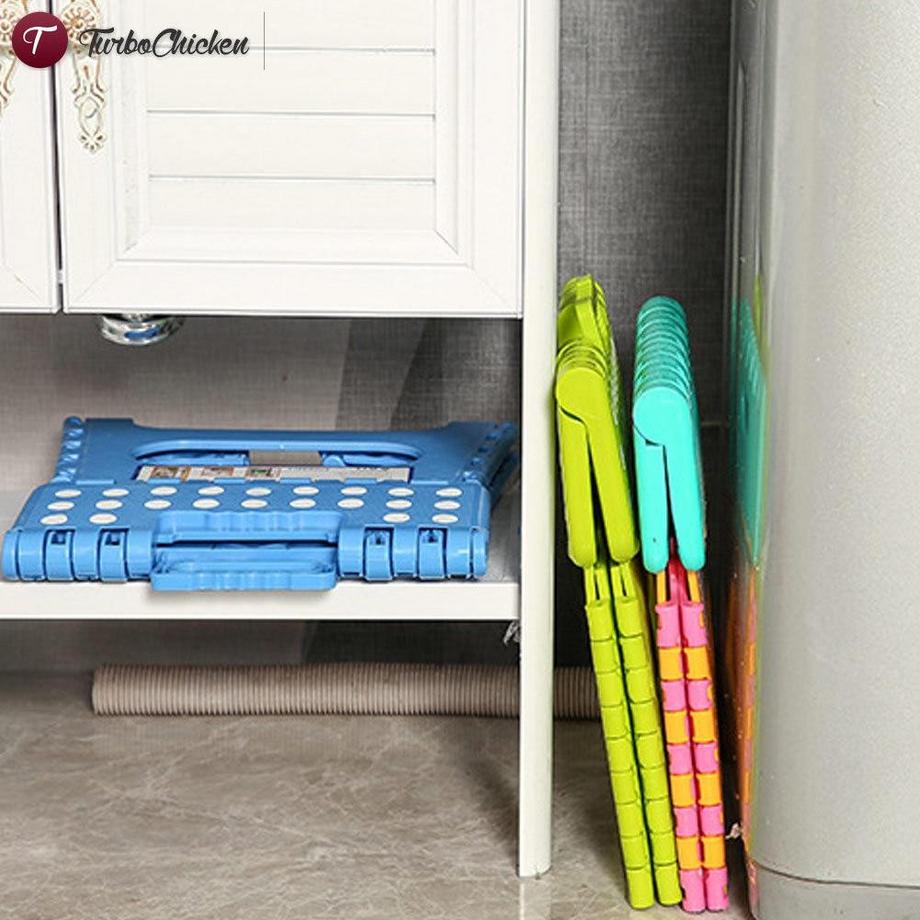 eStore Klappbarer Hocker - Schwarz  