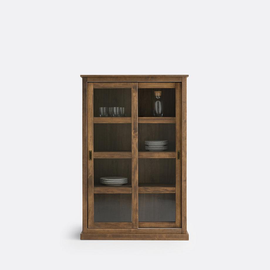 La Redoute Intérieurs  Vitrine basse 2 portes pin massif et MDF 