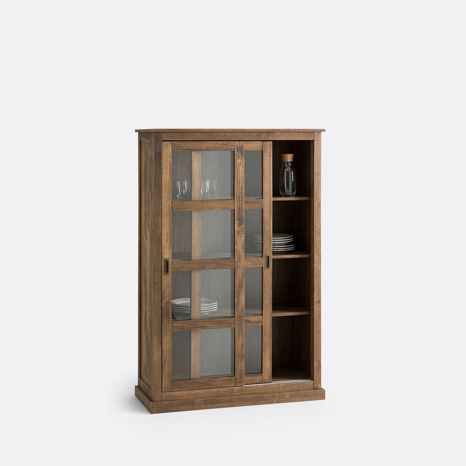 La Redoute Intérieurs  Vitrine basse 2 portes pin massif et MDF 