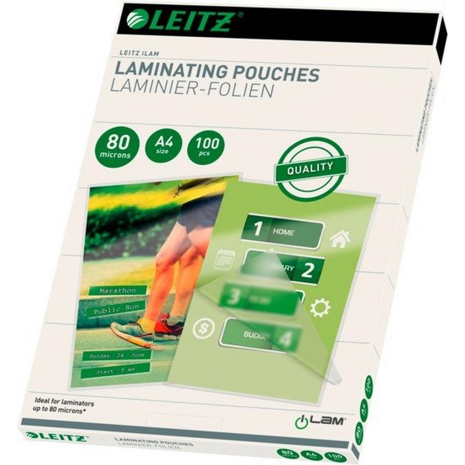 Leitz  LEITZ Laminiertasche A4 33818 glanz, 80my 100 Stk 