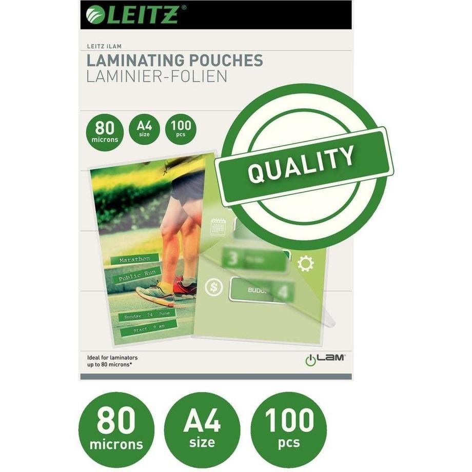 Leitz  LEITZ Laminiertasche A4 33818 glanz, 80my 100 Stk 