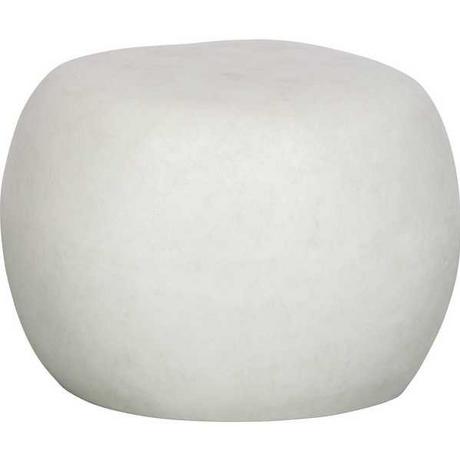 mutoni Table basse Pebble blanc 50x50  