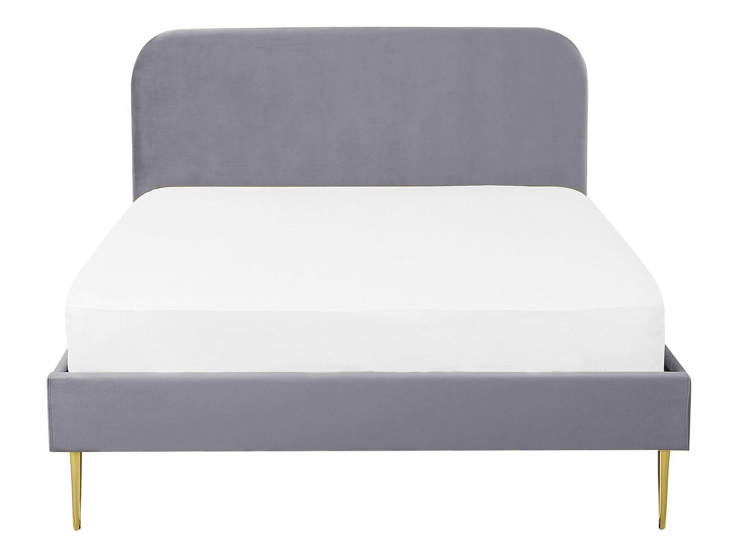 Beliani Letto con rete a doghe en Velluto Glamour FLAYAT  