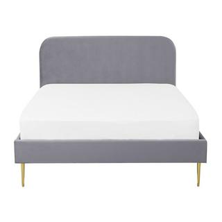 Beliani Letto con rete a doghe en Velluto Glamour FLAYAT  