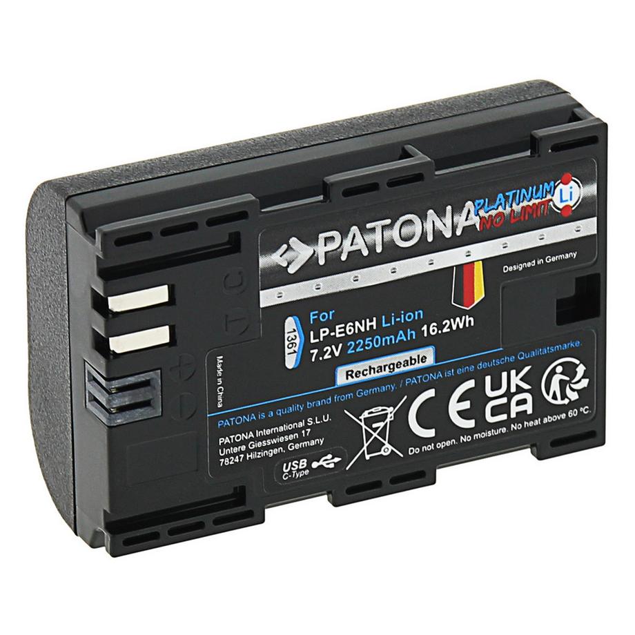 Patona  PATONA 1361 Batteria per fotocamera/videocamera Ioni di Litio 2250 mAh 