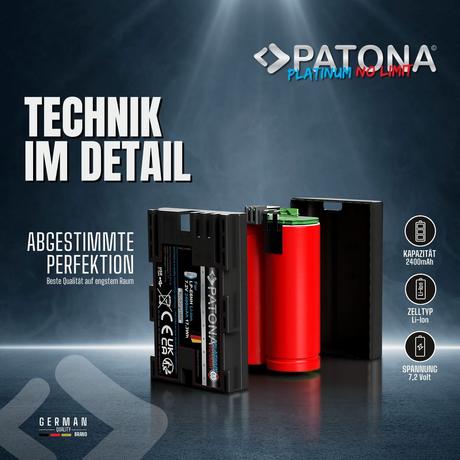 Patona  PATONA 1361 Batteria per fotocamera/videocamera Ioni di Litio 2250 mAh 