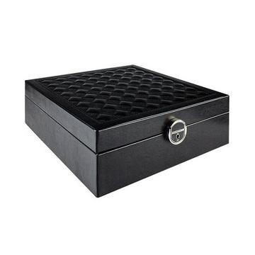 Boîte à bijoux matelassée avec boîte de voyage - Noir