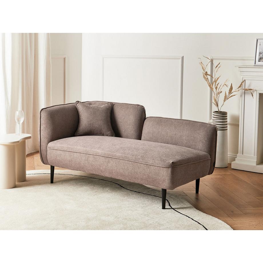 Beliani Linksseitige Chaiselongue aus Stoff Skandinavisch CHEVANNES  