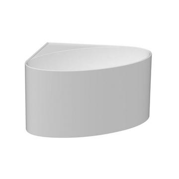 Eckbadewanne oval - Acryl - 176 L - 100 x 100 x 58 cm - Weiß matt - MARTA