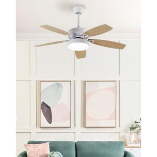 Beliani Ventilateur de plafond avec lampe en Métal Traditionnel LOGAN  