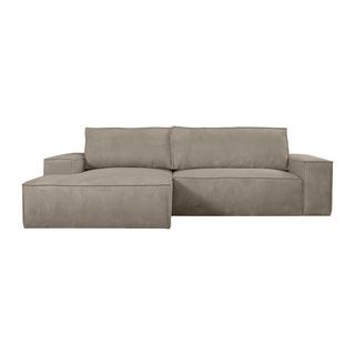 Vente-unique Ecksofa mit Schlaffunktion - Ecke links - Cord - Taupe - AMELIA  