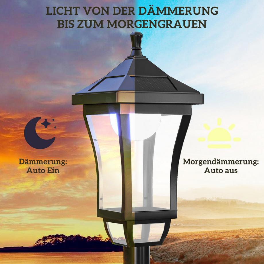 Outsunny lanterne solaire de jardin  