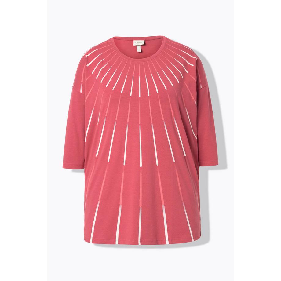Ulla Popken Oversized Rundhals 3/4 Arm Shirt  