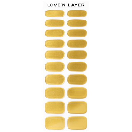 Lovenlayer  adesivi per unghie Autocollants pour ongles Metallic Shiny Gold 