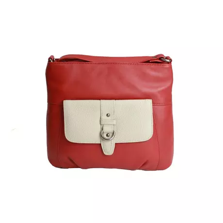 Eastern Counties Leather  zweifarbige handtasche Jemma Rot Bunt
