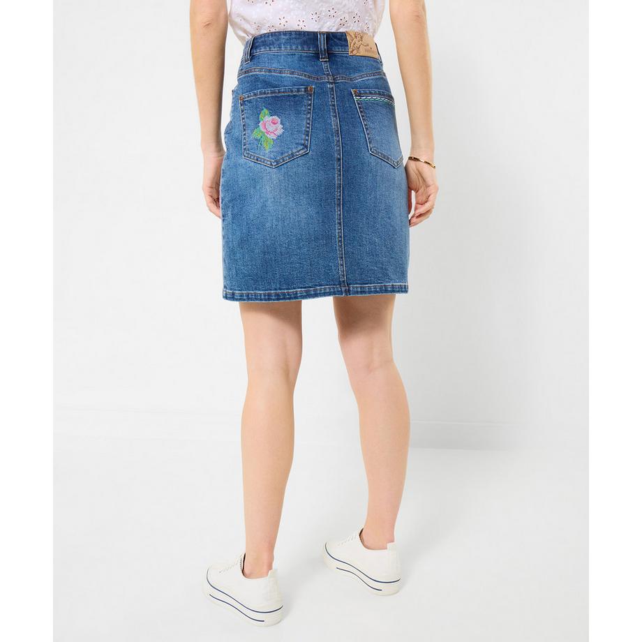 Joe Browns Bestickter Stretch Denim Minirock  