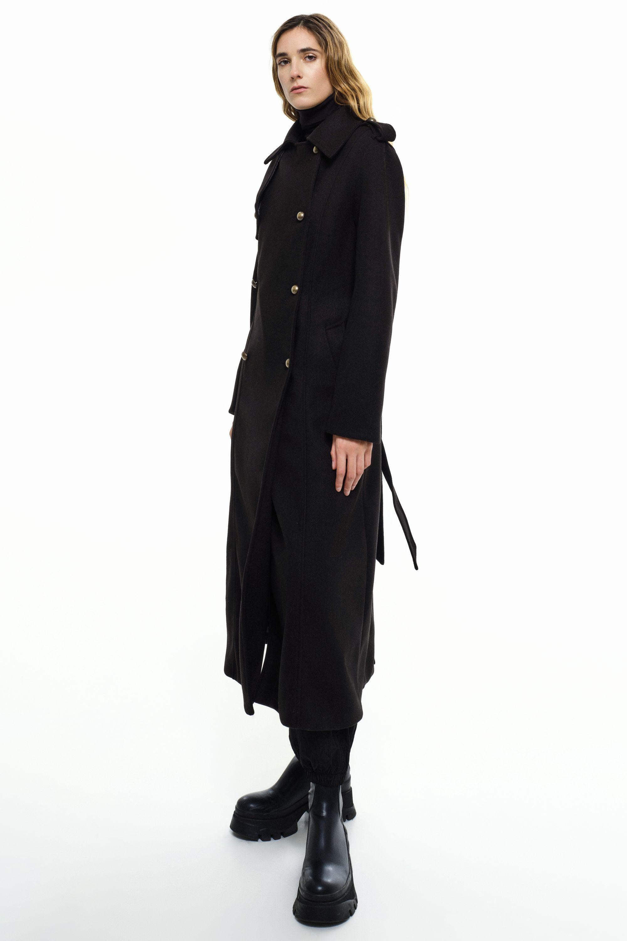 RICANO  Cappotto per donna Simona, trench con cintura e epaulettes 