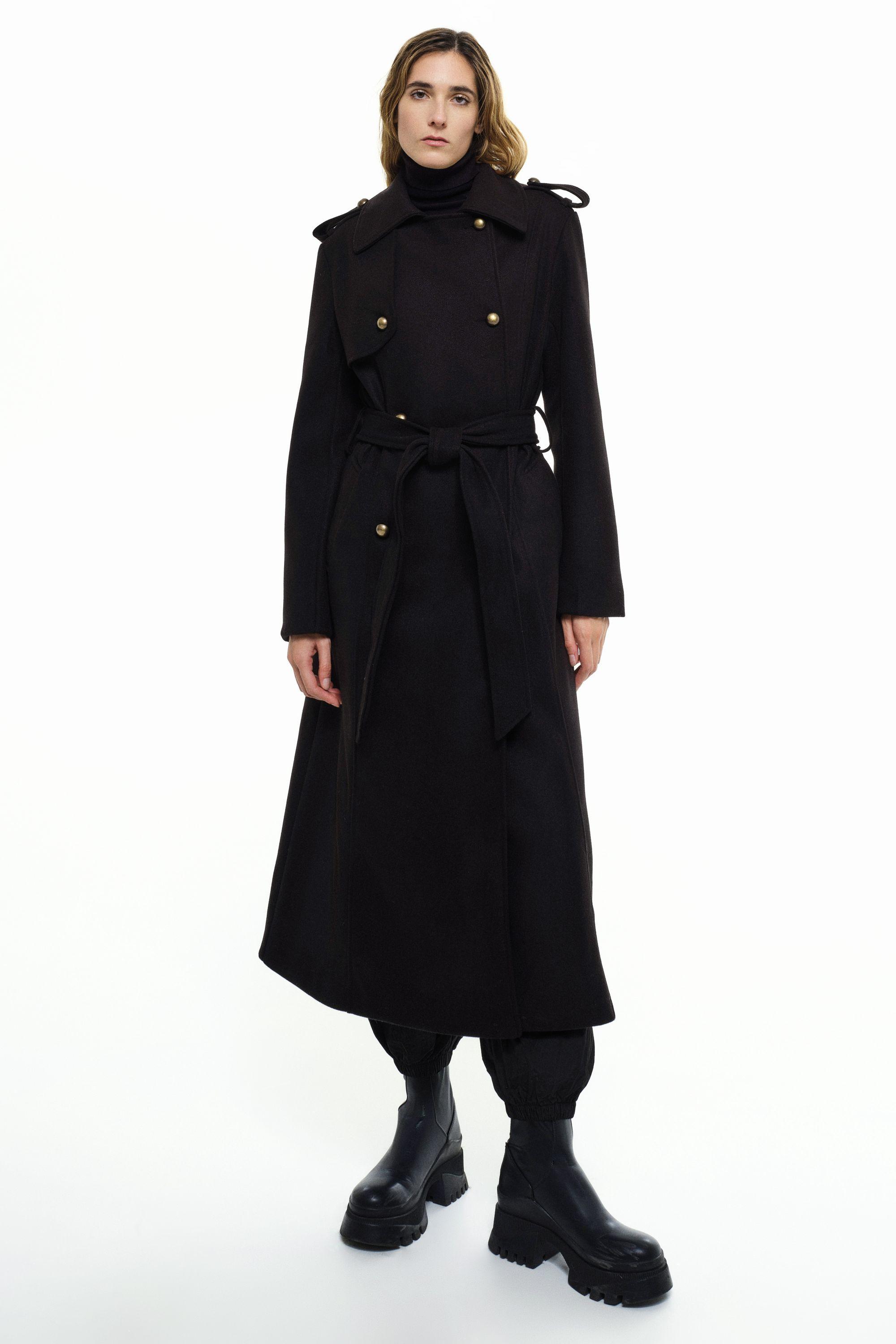 RICANO  Cappotto per donna Simona, trench con cintura e epaulettes 