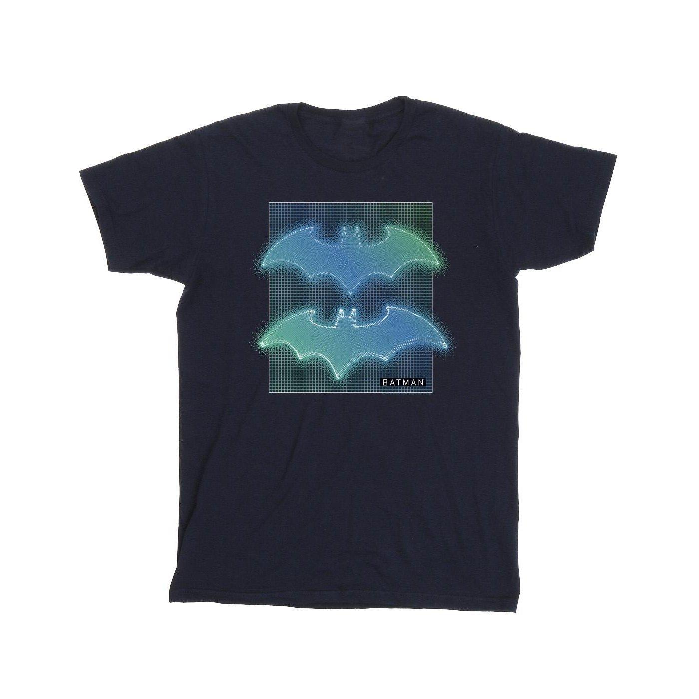 Image of Batman Grid Gradient Tshirt Herren Marine M