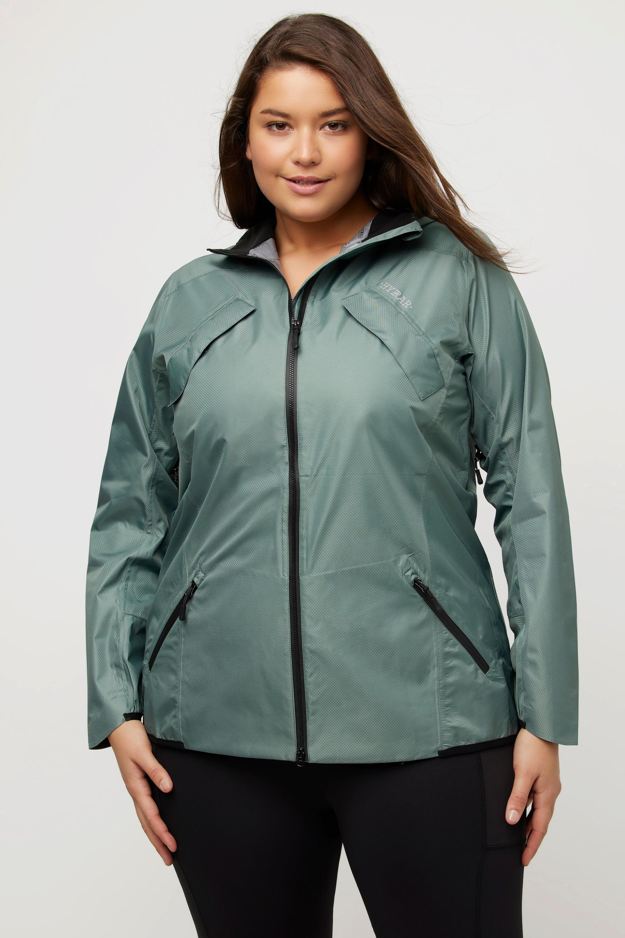 Ulla Popken  HYPRAR Funktionsjacke, wasserdicht, Bionic-Finish, Kapuze 