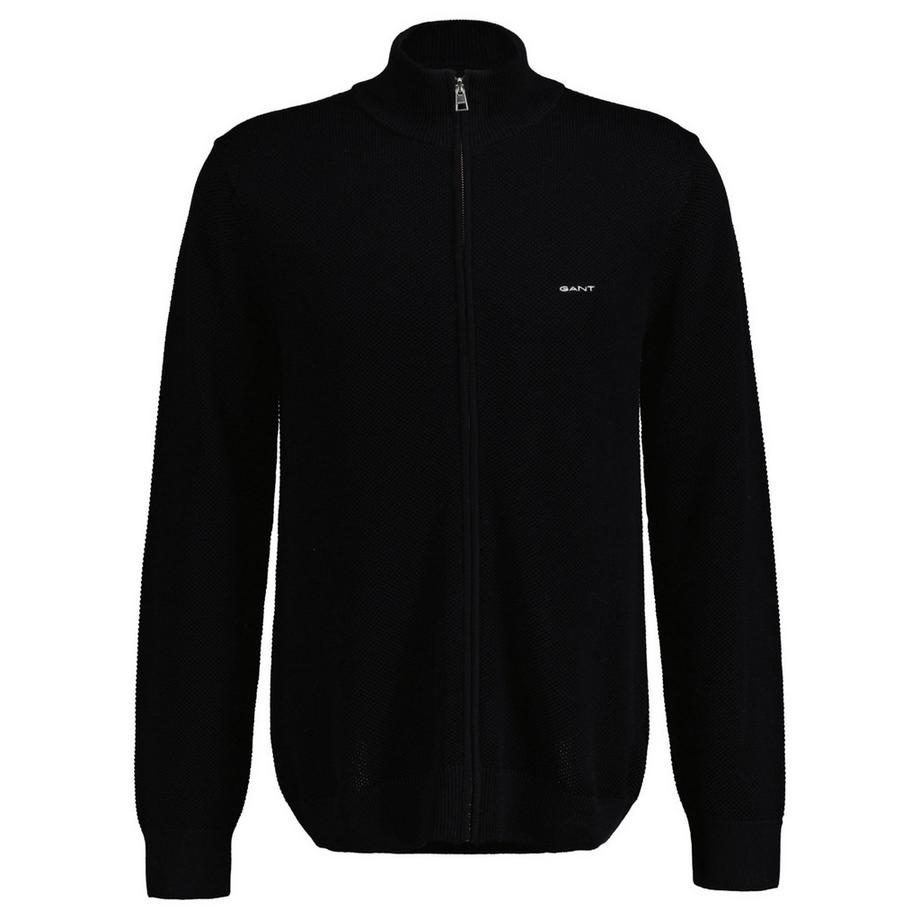 Veste en tricot  Confortable à porter-COTTON PIQUE HALF ZIP CARDIGAN