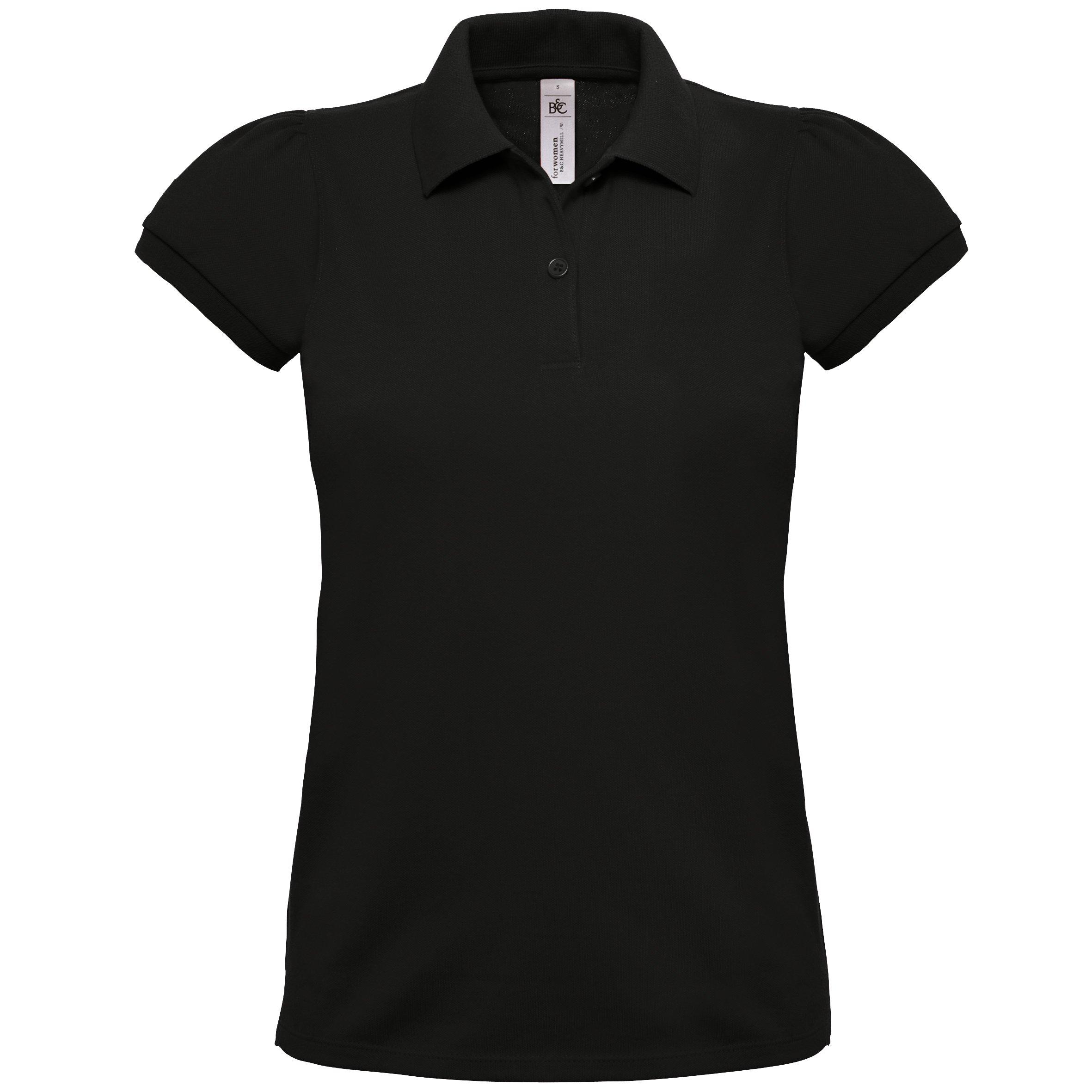 Image of B&c Polo Shirt Heavymill Damen Schwarz L