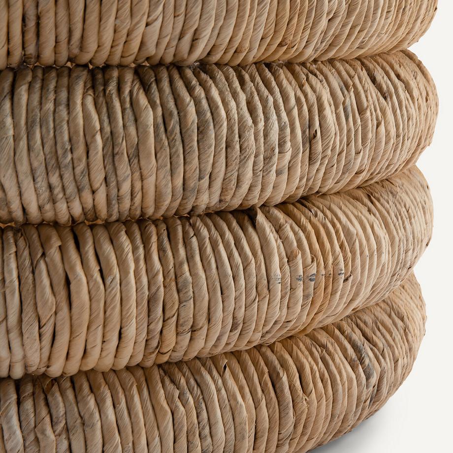 AM.PM Panier rond avec couvercle bananier tressé  