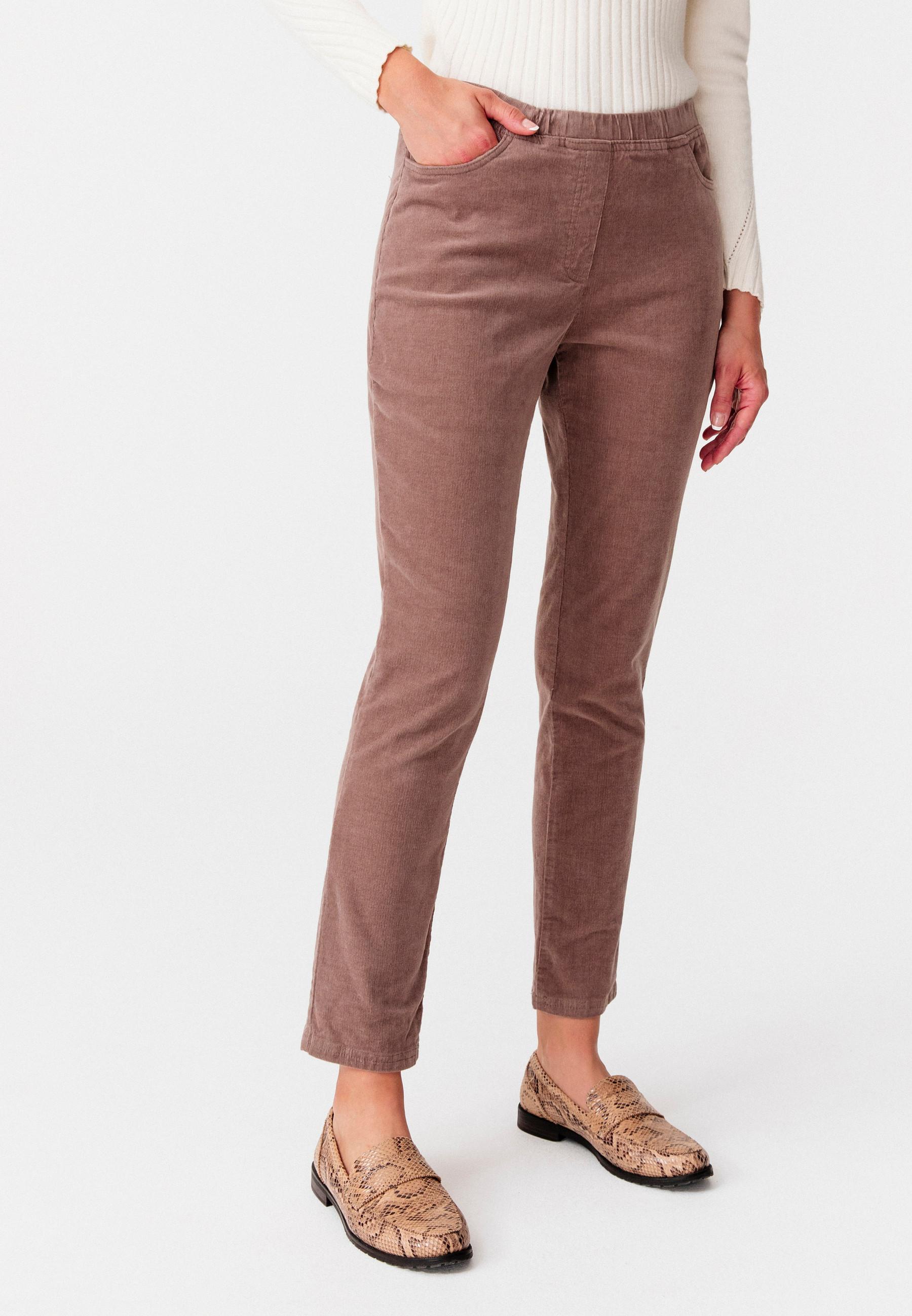 Image of Hose Aus Feincord. Damen Braun 36