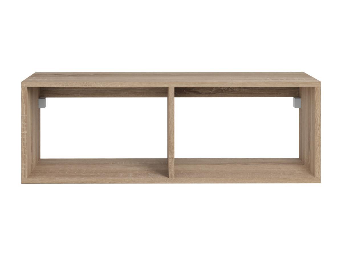 Vente-unique Waschbeckenunterschrank hängend mit 2 Ablagefächern - Holzfarben hell - 94 cm - TEANA  