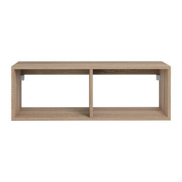 Meuble sous vasque suspendu avec 2 niches - Coloris naturel clair - 94 cm - TEANA