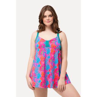 Ulla Popken  Badekleid, Neon-Blätterdruck, Softcups, Powermesh-Futter 