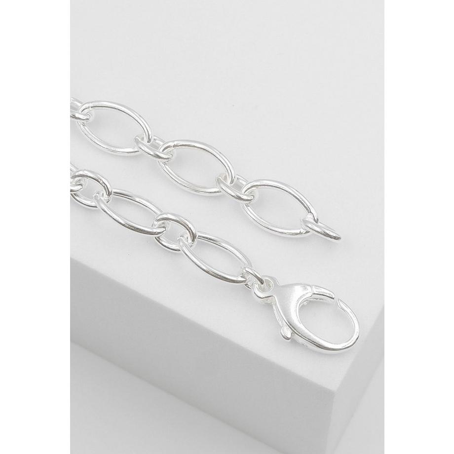 MUAU Schmuck  Collier forçat en argent 925, 7,5mm, 45cm 