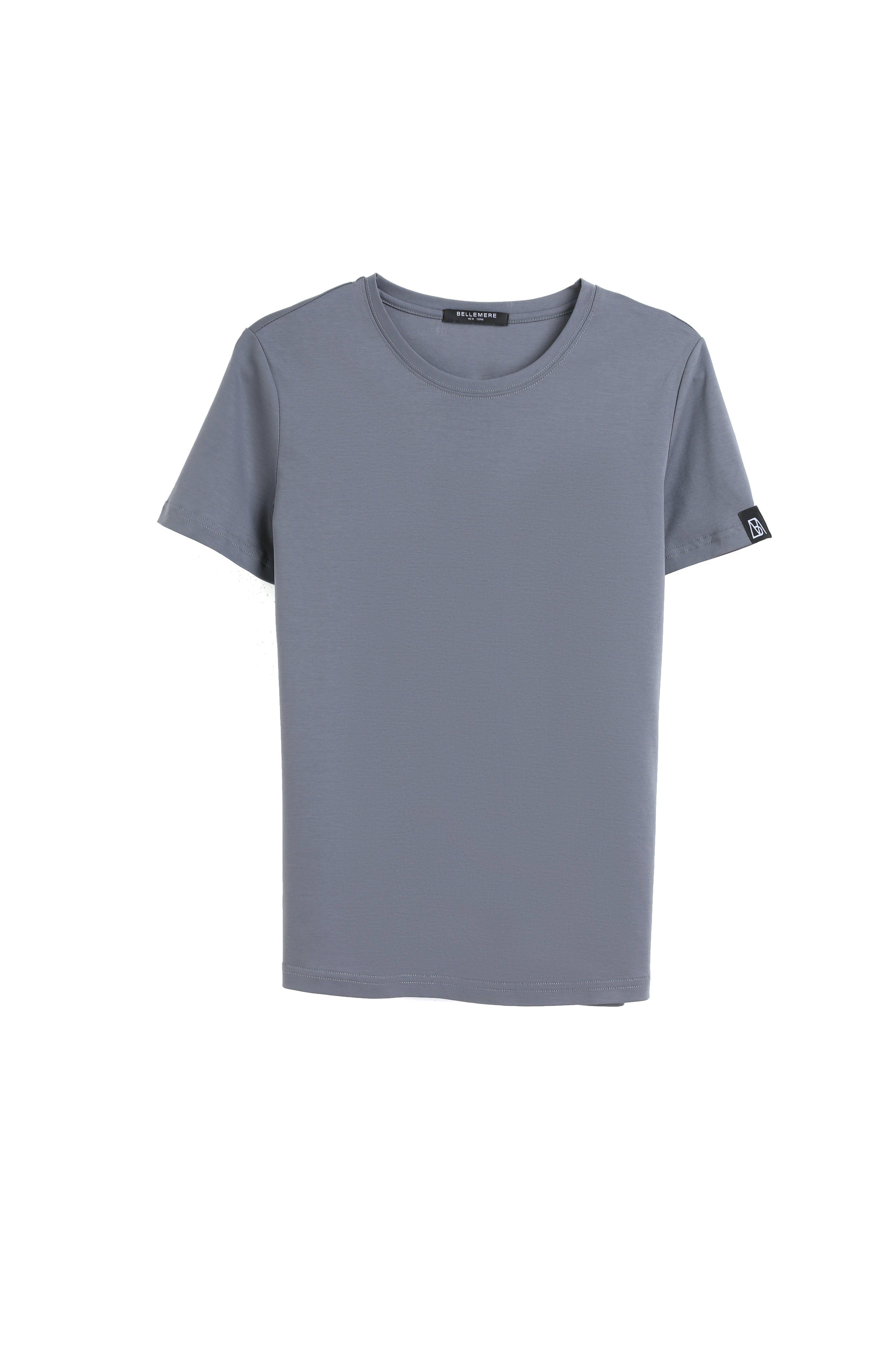 Image of Grand T-shirt Aus Baumwolle Mit Rundhalsausschnitt, 160 G Damen Taubengrau M