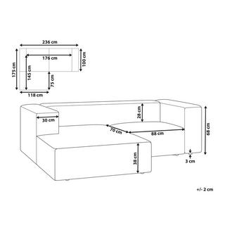 Beliani 2 Sitzer Sofa aus Samtstoff Skandinavisch VERNON  