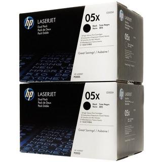 Hewlett-Packard  CE505X - pack de 2 toners LaserJet noir grande capacité authentiques 