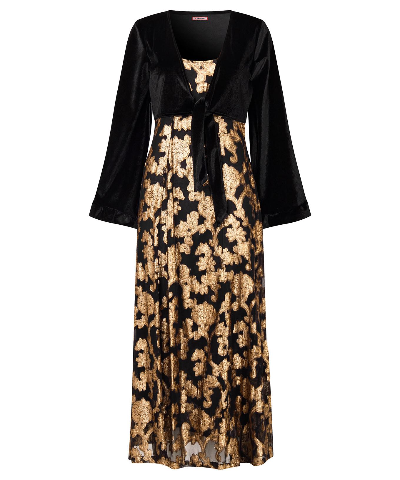 Joe Browns  PETITE Robe Maxi Velours Manches Kimono 