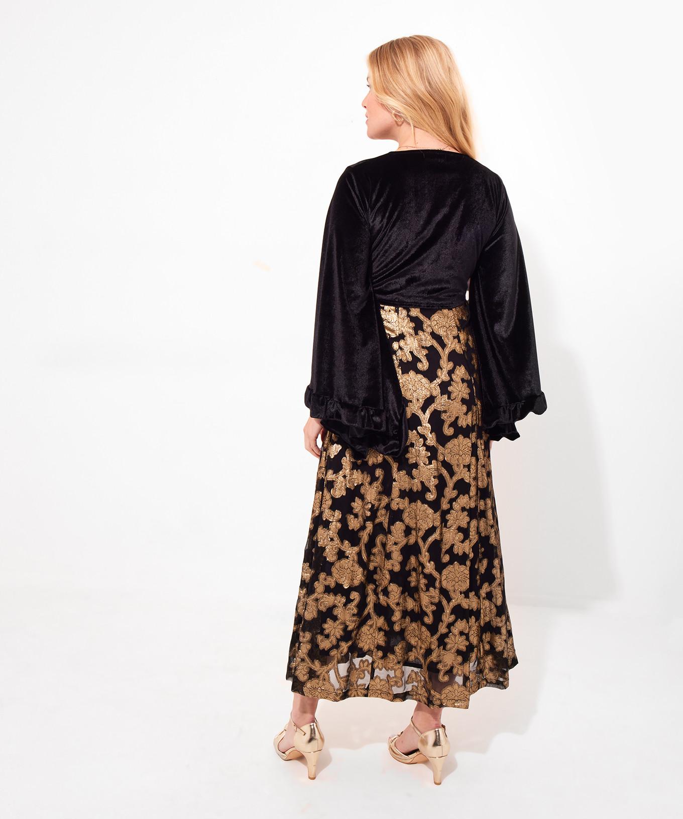 Joe Browns  PETITE Robe Maxi Velours Manches Kimono 