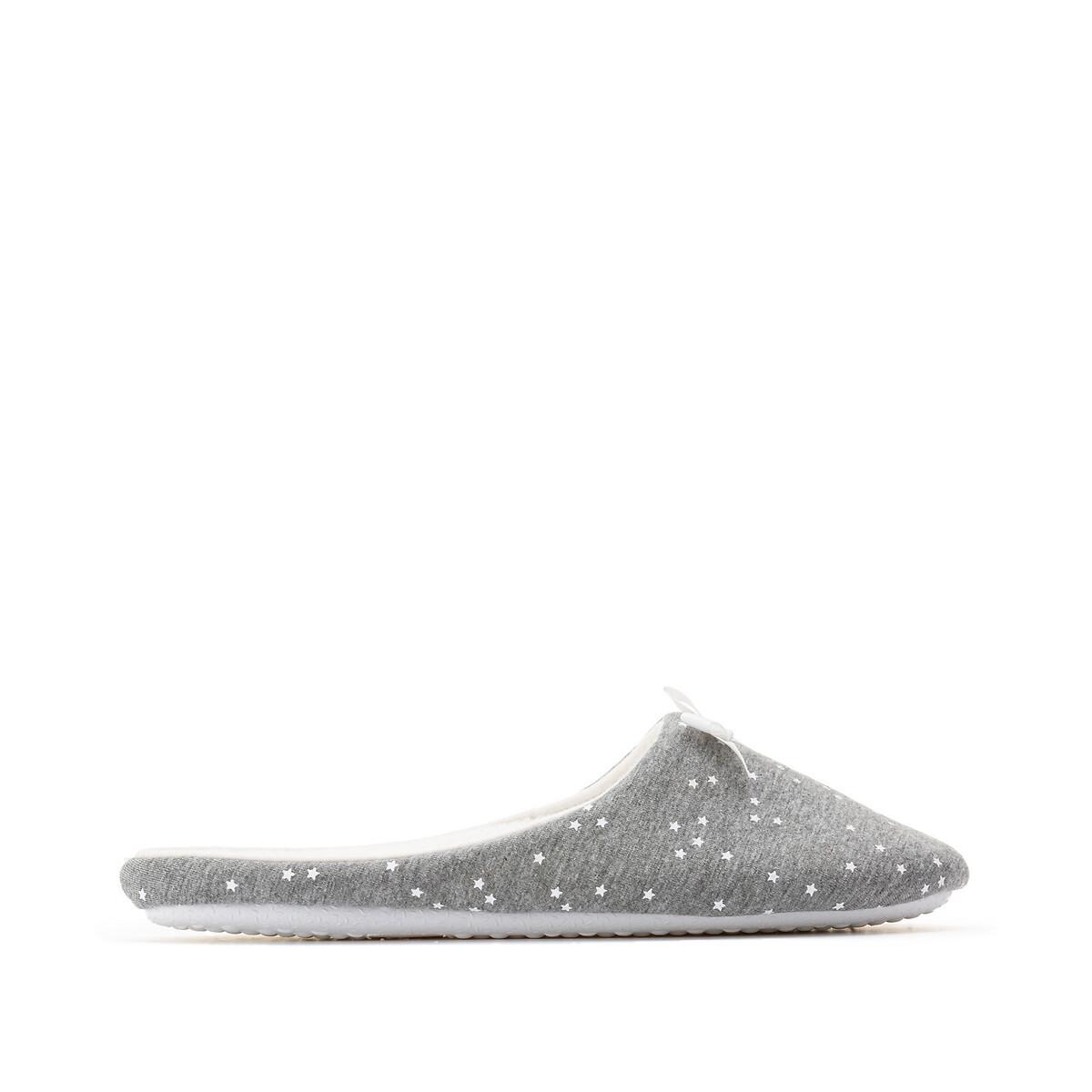 Image of Bedruckte Hausschuhe Damen Grau 37