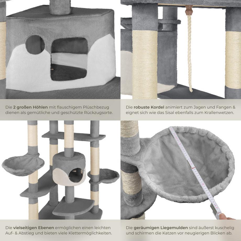 Tectake  Albero tiragraffi  Fippi 201 cm 