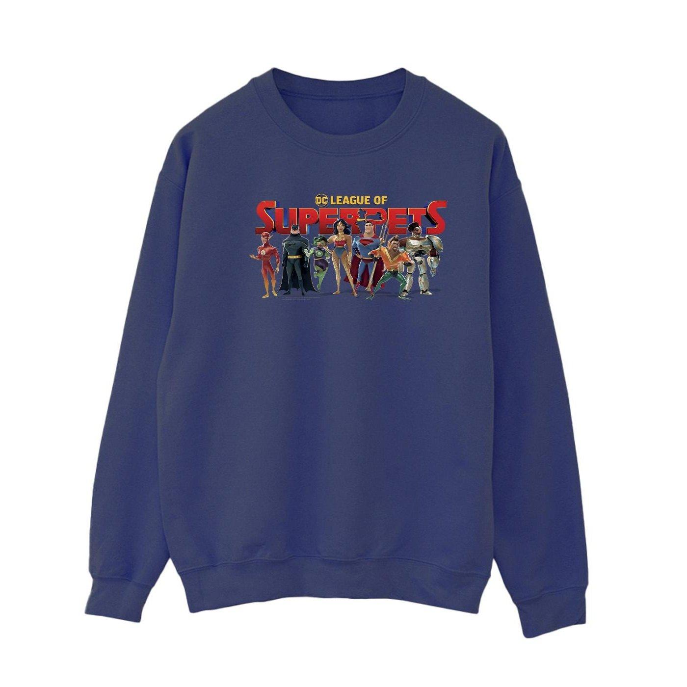 Image of Dc League Of Superpets Group Logo Sweatshirt Damen Marine M