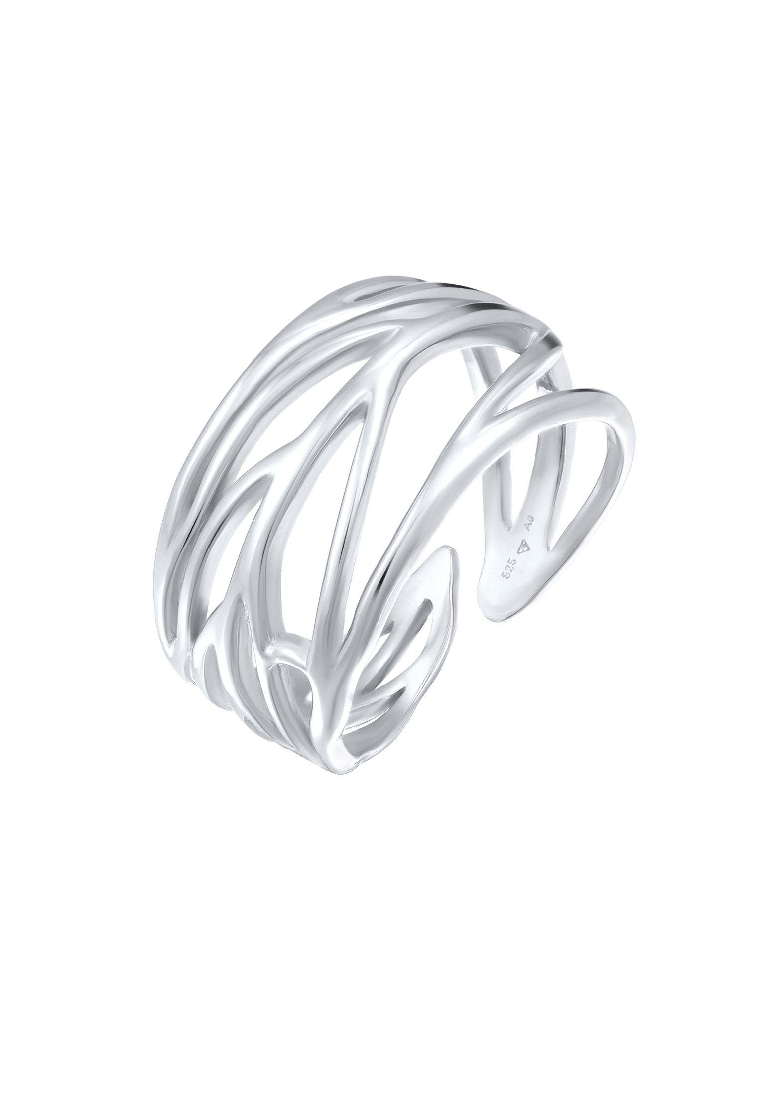 Elli  Ring Blatt Ornament Wickelring 