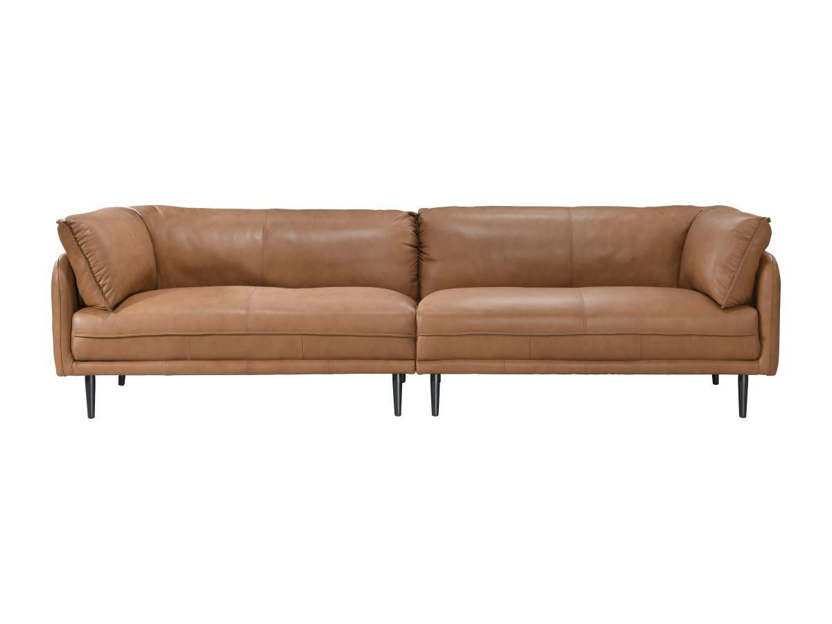 Vente-unique Sofa 4-Sitzer - Leder - Camelfarben - TACONA  