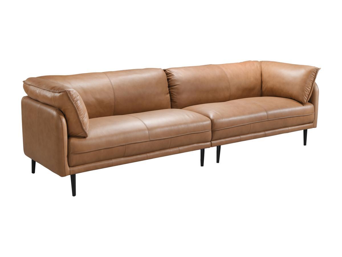 Vente-unique Sofa 4-Sitzer - Leder - Camelfarben - TACONA  