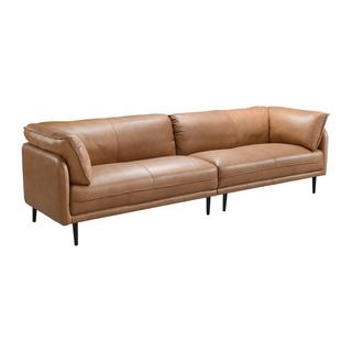 Vente-unique Sofa 4-Sitzer - Leder - Camelfarben - TACONA  